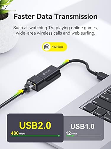 מתאם USB ל- Ethernet, Quuge [Plug & Play]